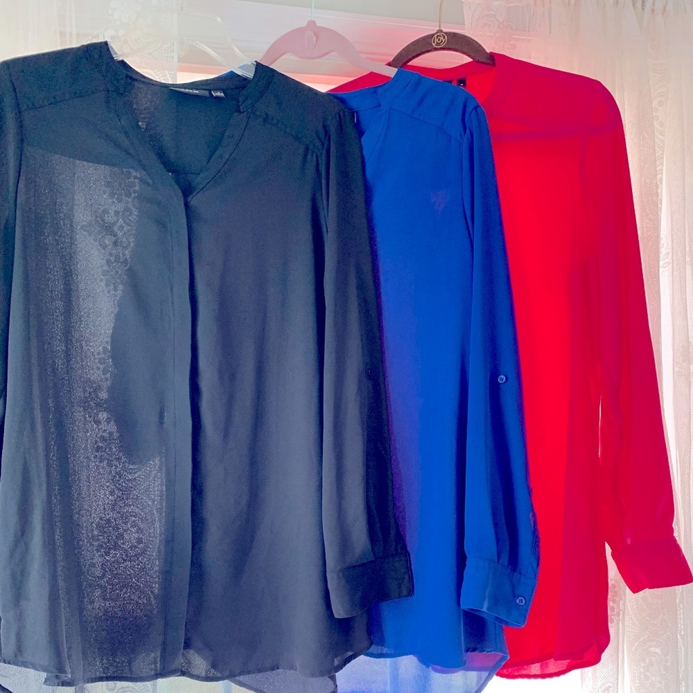 Bundle Of 3 $40 .Sheer Blouses Size M, Apt. 9. Bl… - image 1